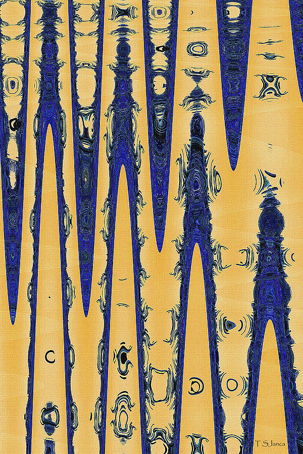 Saguaro Family Abstract Digital Art by Tom Janca