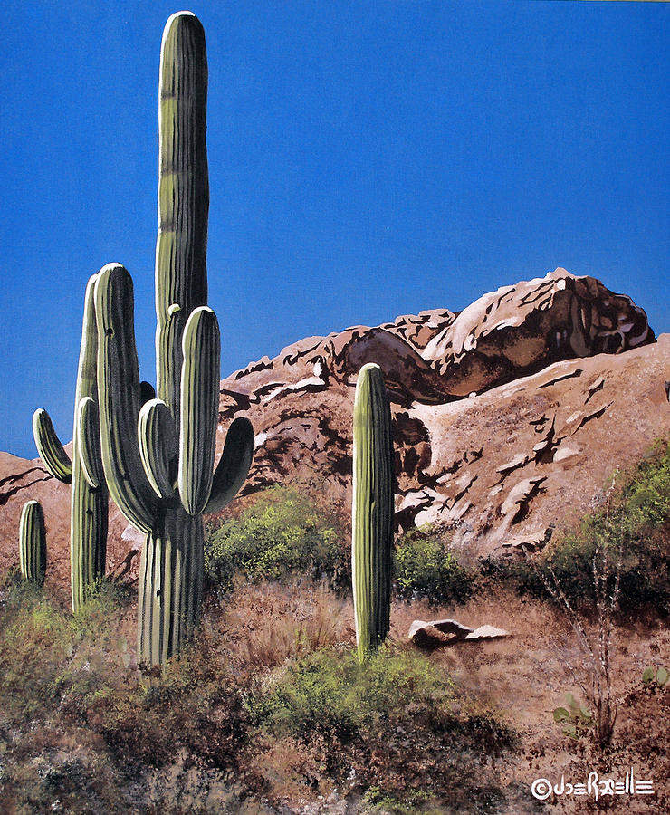 Tucson Painting - Saguaro National Monument by Joe Roselle