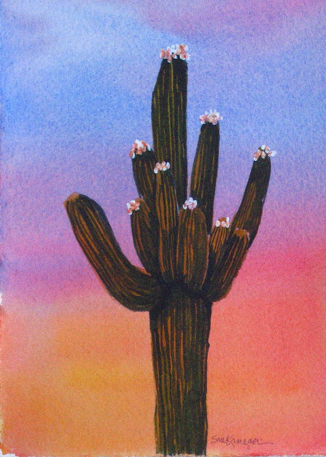Saguaro Painting by Suzanne Krueger
