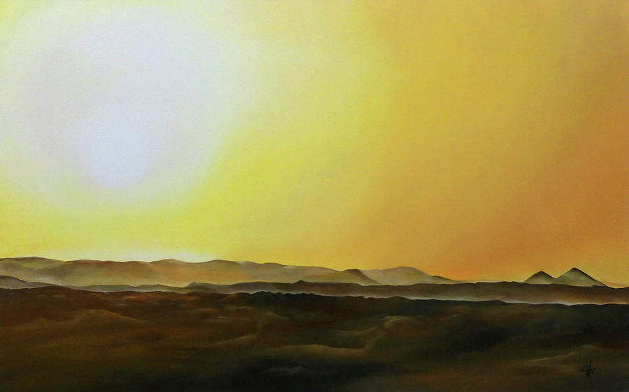Sunset Painting - Sahara Desert - Merzouga, Morocco by Michelle Iglesias