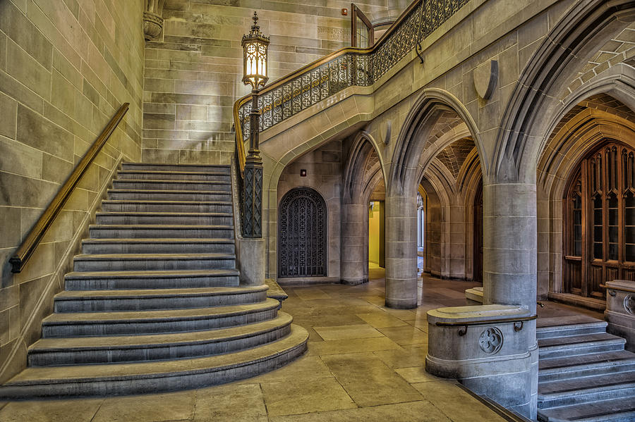 Saieh Hall Staircase Photograph by Lindley Johnson