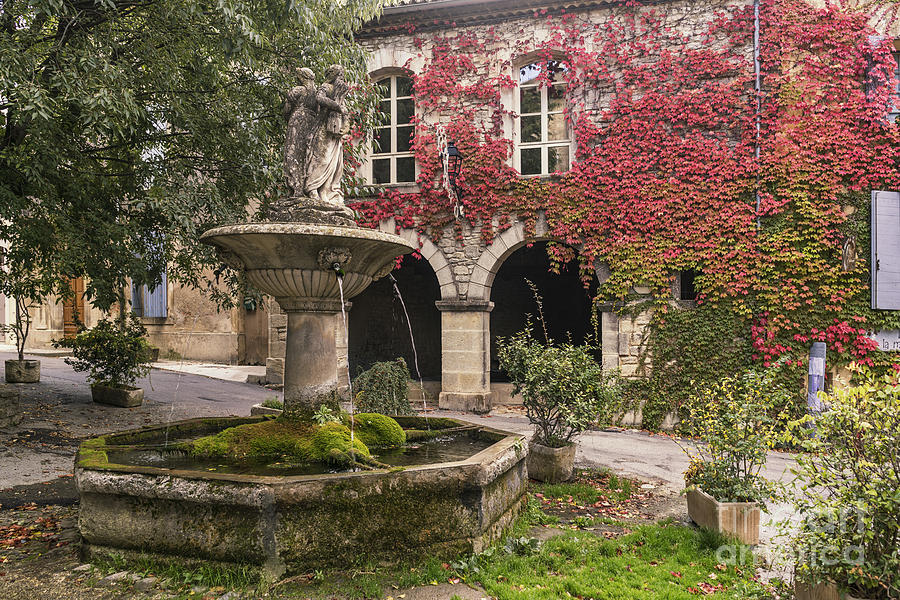 Provence Photograph - Saignon Fountain Provence by Juergen Held Provence Photograph - Saignon Fountain Provence by Juergen Held