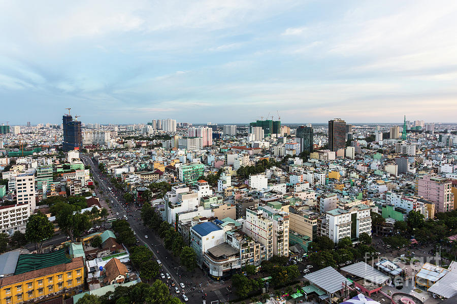 Saigon aerial view Photograph by Didier Marti