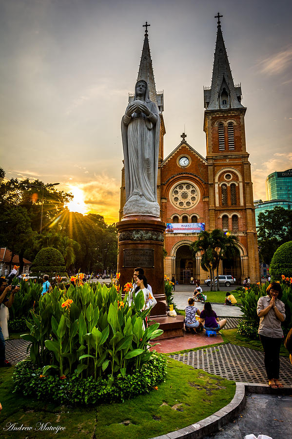 Saigon Photograph - Saigon Notre-Dame Basilica 3 by Andrew Matwijec
