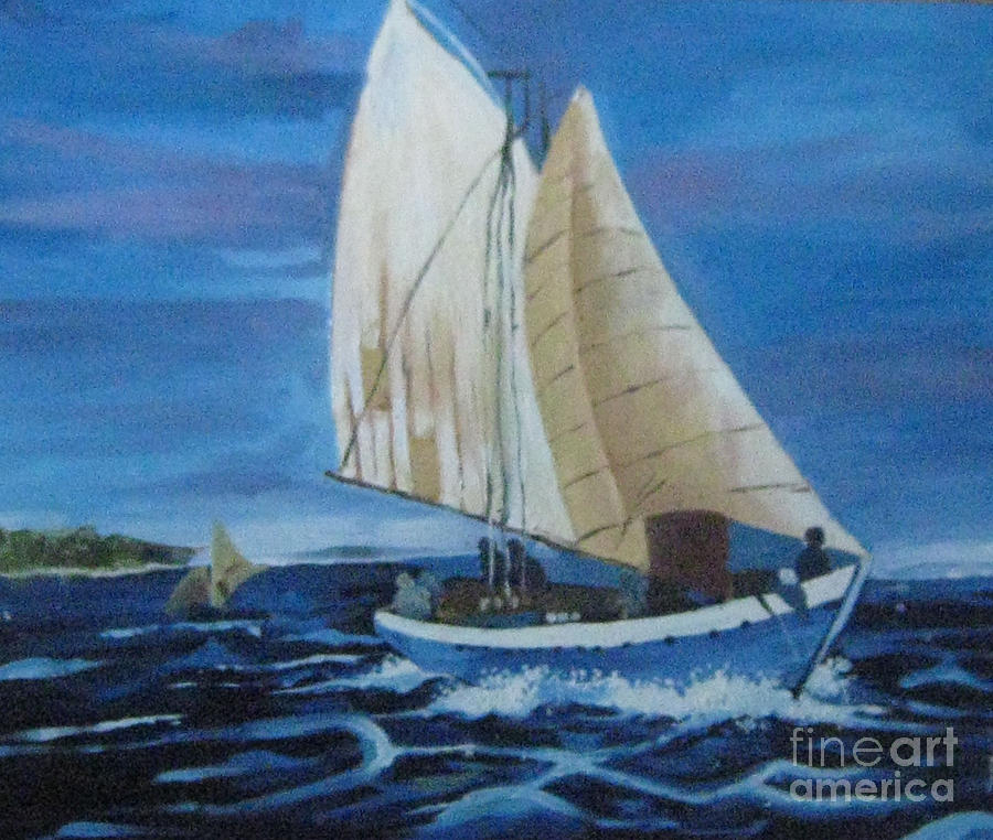 Boat Painting - Sail by Akhilkrishna Jayanth