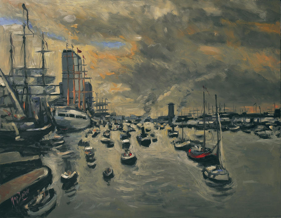Sail Amsterdam 2015 Painting by Nop Briex