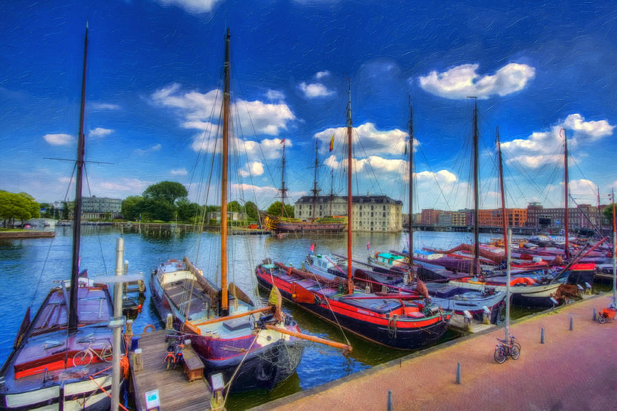 Boat Photograph - Sail Amsterdam by Nadia Sanowar