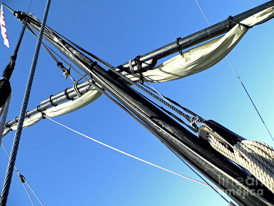 Sail and Mast Photograph by D Hackett