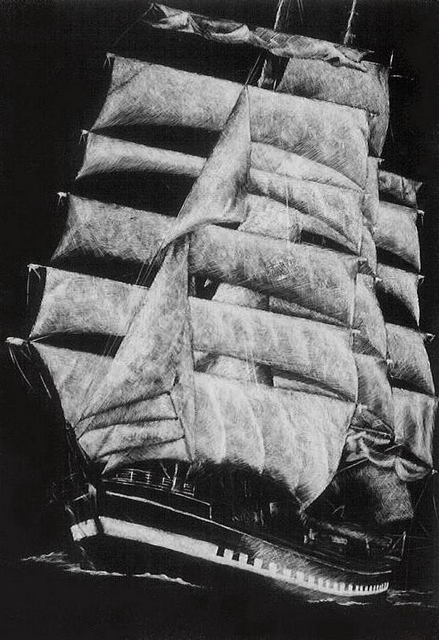 Black And White Drawing - Sail Away by Barbara Keith