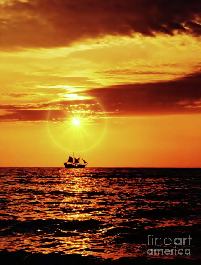 Sunset Photograph - Sail Away by D Hackett