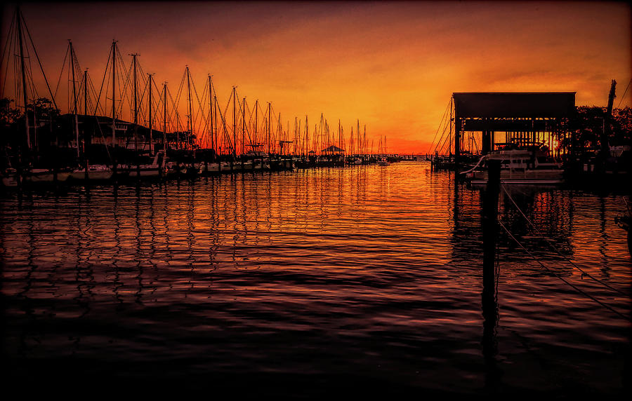 Sunset Photograph - Sail Away HDR by Judy Vincent