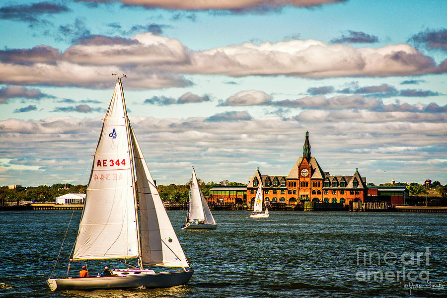 Sail Boats  In Nyc Photograph