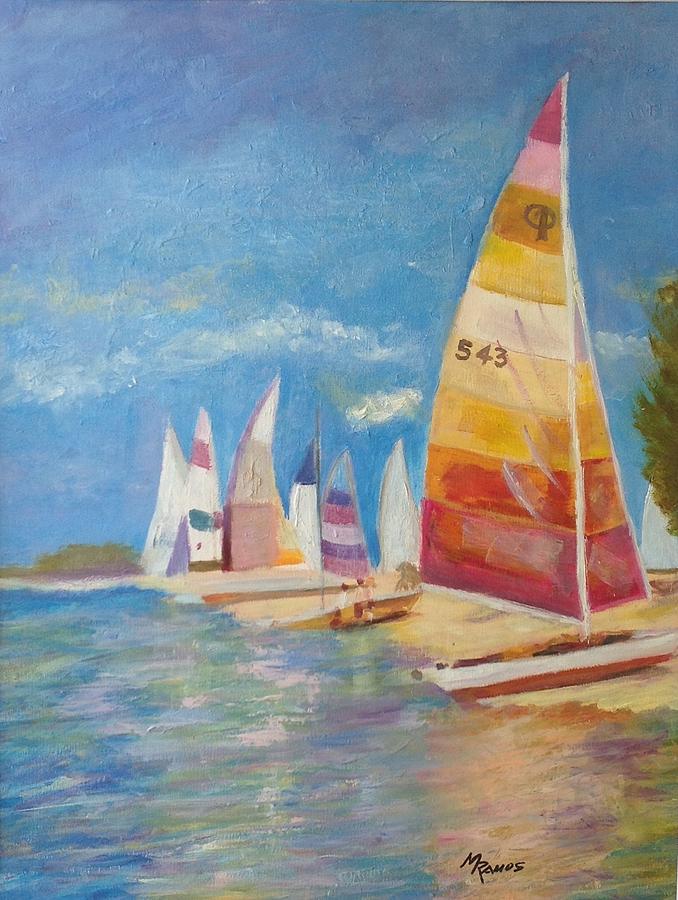 Sail boats Painting by Magali Ramos - Fine Art America