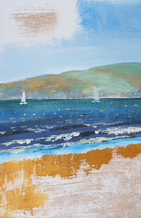 Sail boats on the water Mixed Media by Mike Jory