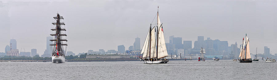 Tall Ships Photograph - Sail Boston 2017 Union and Spirit of South Carolina by John Brown