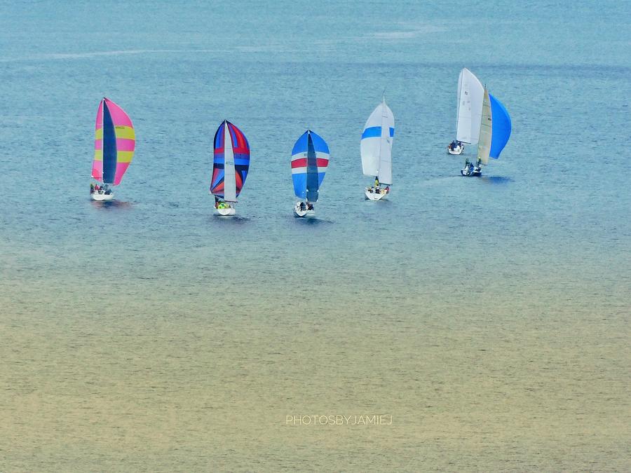 Spinnakers On Colvos Photograph