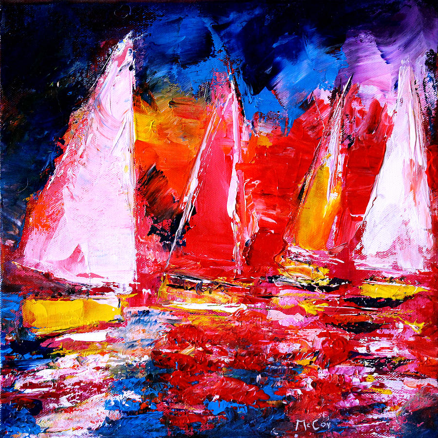 Sail to the Sunset Painting by K McCoy