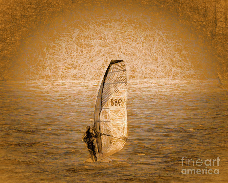 Sailboarding Abstract Photograph by Scott Cameron
