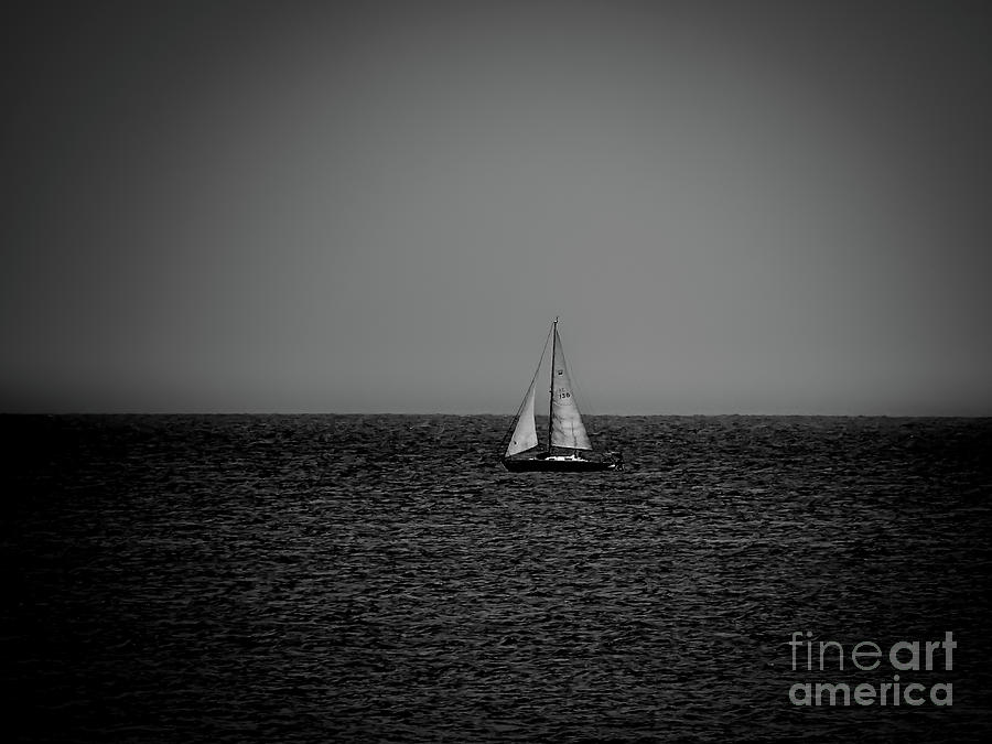 Sailboat 136 BW by Camille Pascoe Sailboat 136 BW by Camille Pascoe