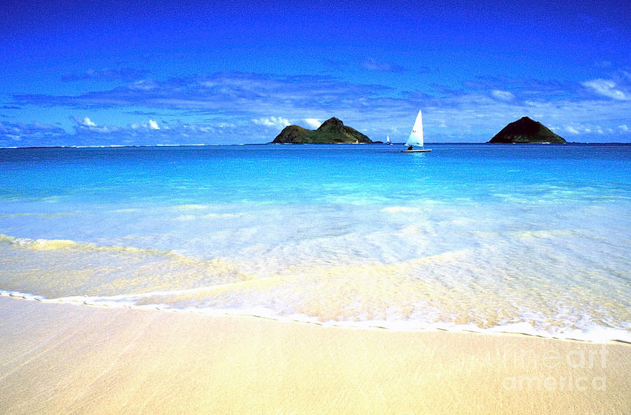 Paradise Photograph - Sailboat and Islands by Thomas R Fletcher
