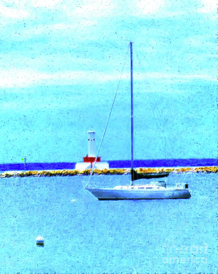 Sailboat At Rest Painting by Desiree Paquette