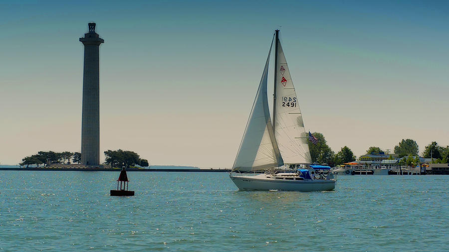 Sailboat by Monument Photograph by Kevin Cable