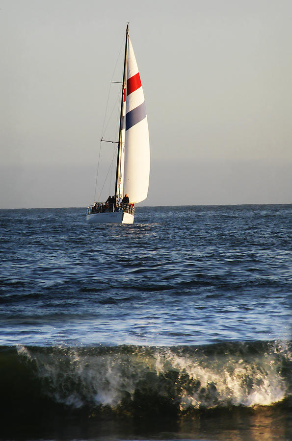 Sailboat Coming Ashore 1 Photograph by Marilyn Hunt