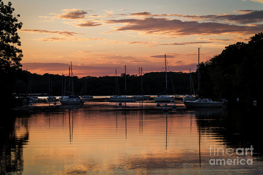 Sailboat Cove Sunset Photograph by Dennis Hedberg