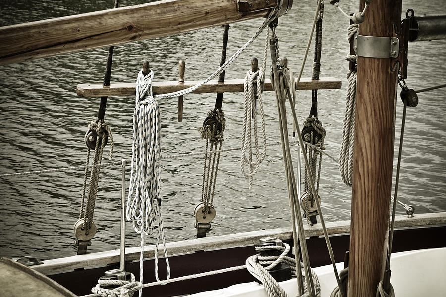 Sailboat Detail 3954 Photograph by Frank Tschakert