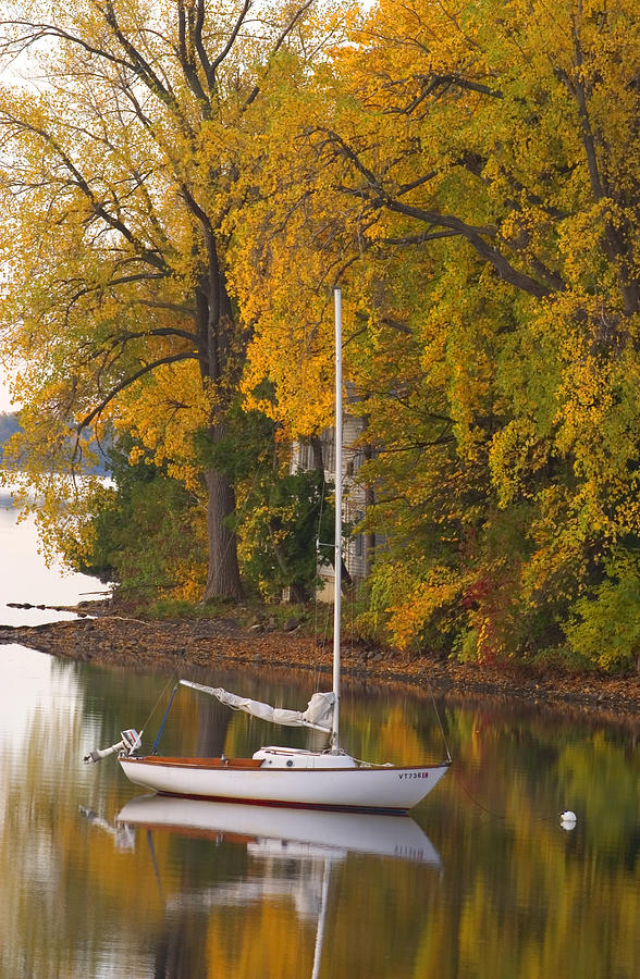 Sailboat in Alburg Vermont  Photograph by George Robinson