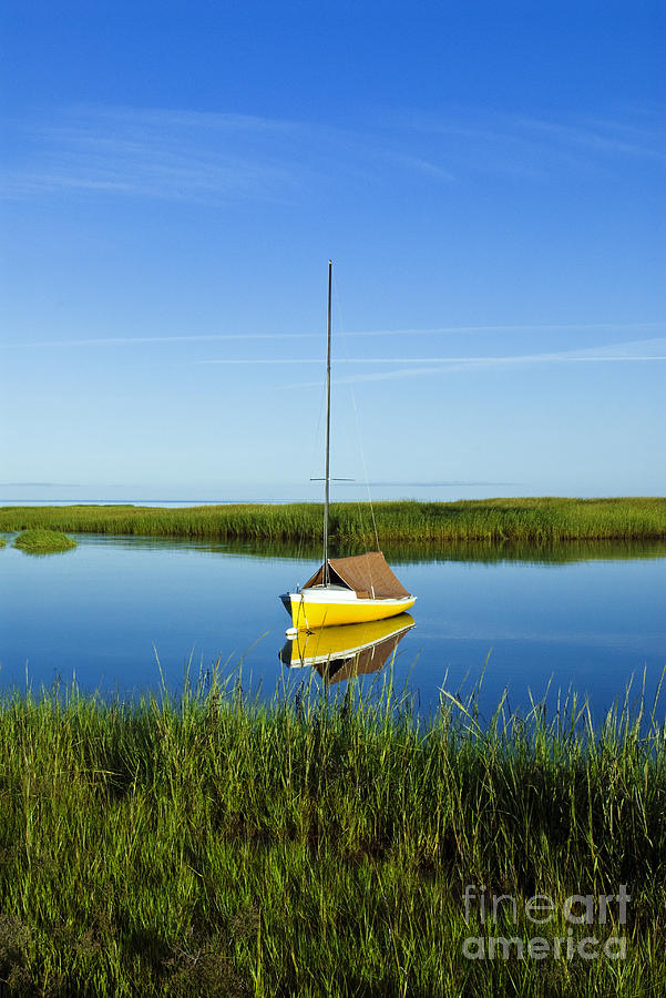 Sailboat In Cape Cod Bay Photograph by John Greim