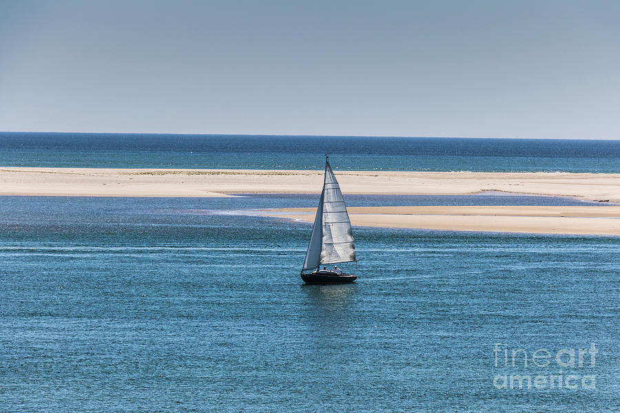 Nature Photograph - Sailboat in Chatham Harbor by Thomas Marchessault