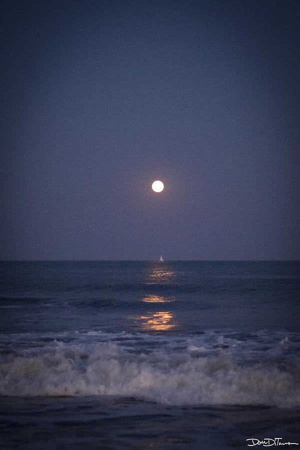 Sailboat Moon Rise Photograph by Domenico Ditanna - Pixels