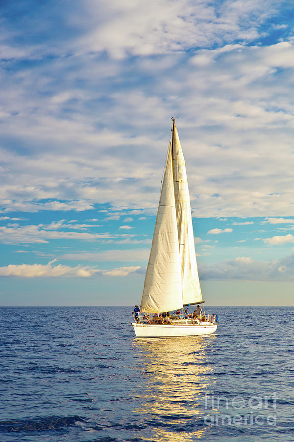Sailboat off Maui Hawaii Photograph by ELITE IMAGE photography By Chad McDermott