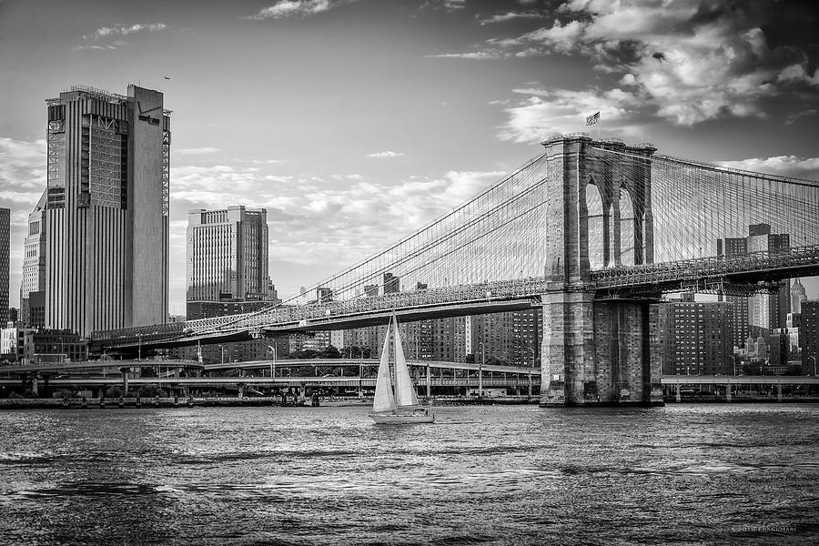 Sailboat on the East River Photograph by Frank Mari