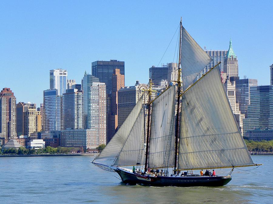Sailboat On The Hudson Photograph
