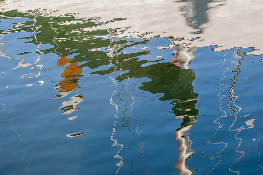 Sailboat Reflection Photograph by Robert Potts