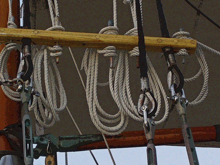Sailboat Rigging Photograph by Margie Avellino