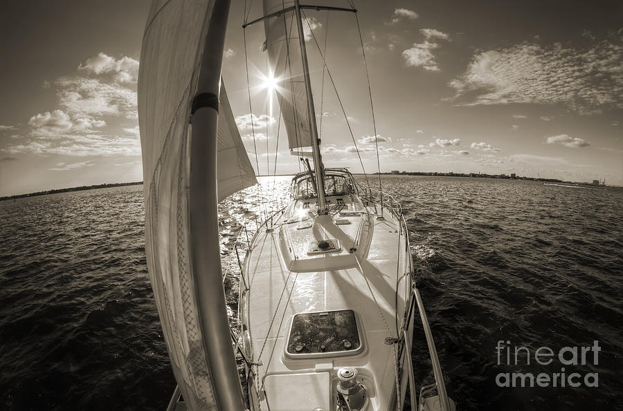 Charleston South Carolina Photograph - Sailboat Sailing Charleston South Carolina by Dustin K Ryan