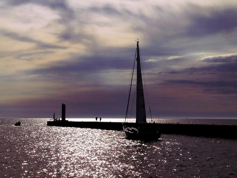 Sailboat Silhouette Photograph by Richard Gregurich