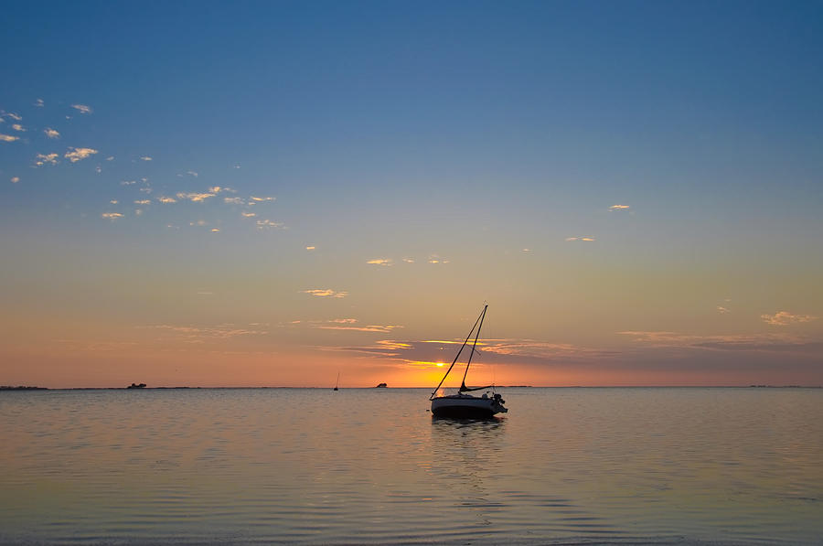 Sailboat Sunset in Florida Photograph by Bill Cannon