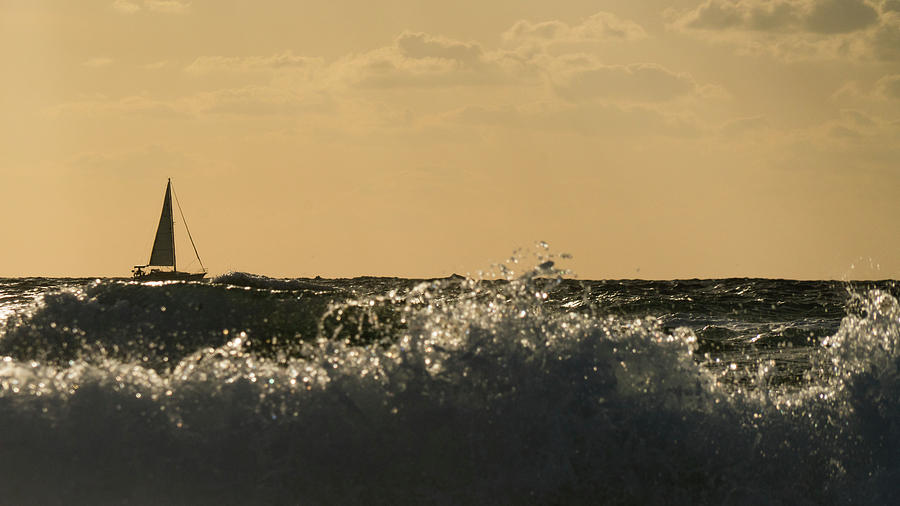Sailboat Surf Delray Beach Florida Photograph by Lawrence S Richardson Jr