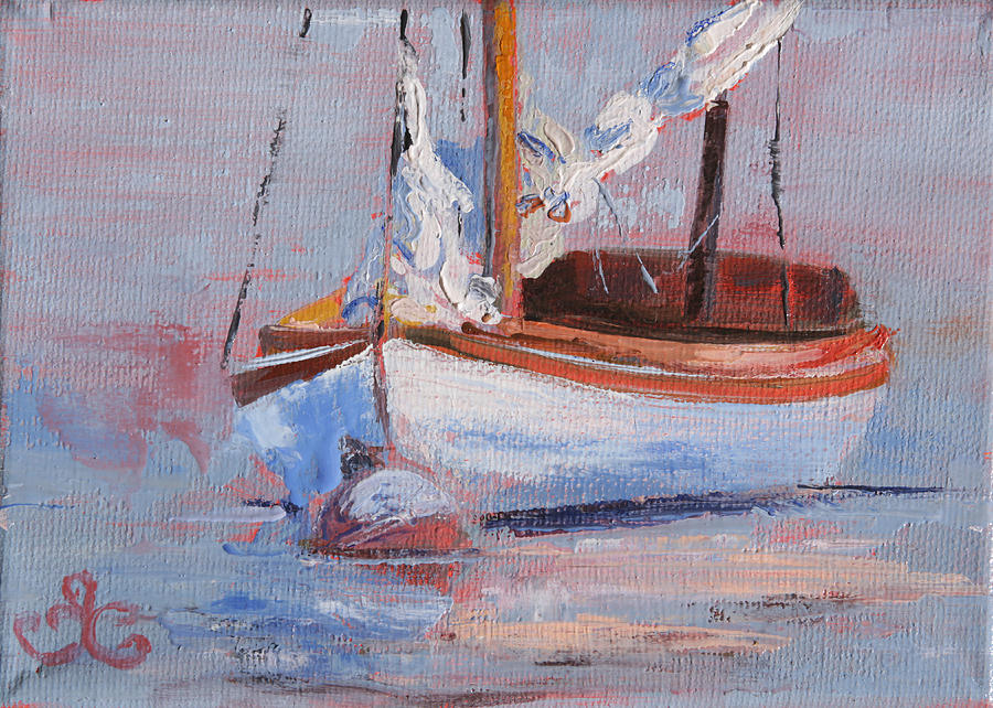 Sailboat Wisdom Painting by Trina Teele