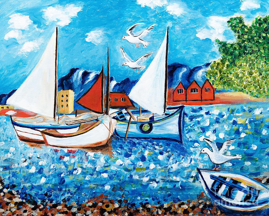 Sailboats Painting by Art by Danielle