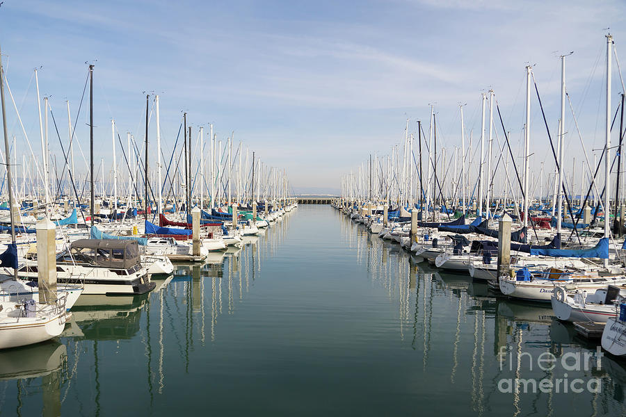 Sailboats at South Beach Harbor San Francisco DSC5767 Photograph by Wingsdomain Art and Photography