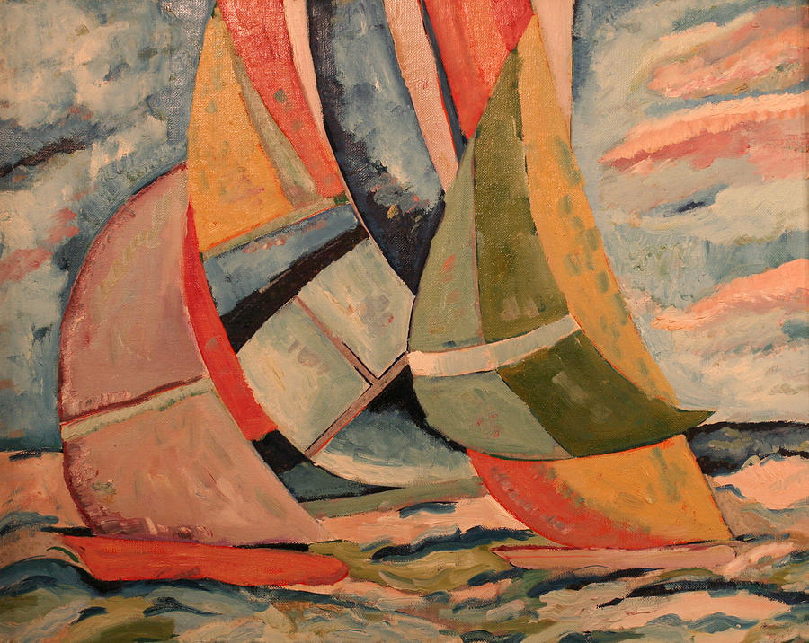 Sailboats Painting by Biagio Civale