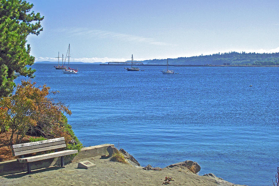 Sailboats from Port Angeles Waterfront, Washingotn  Photograph by Ruth Hager