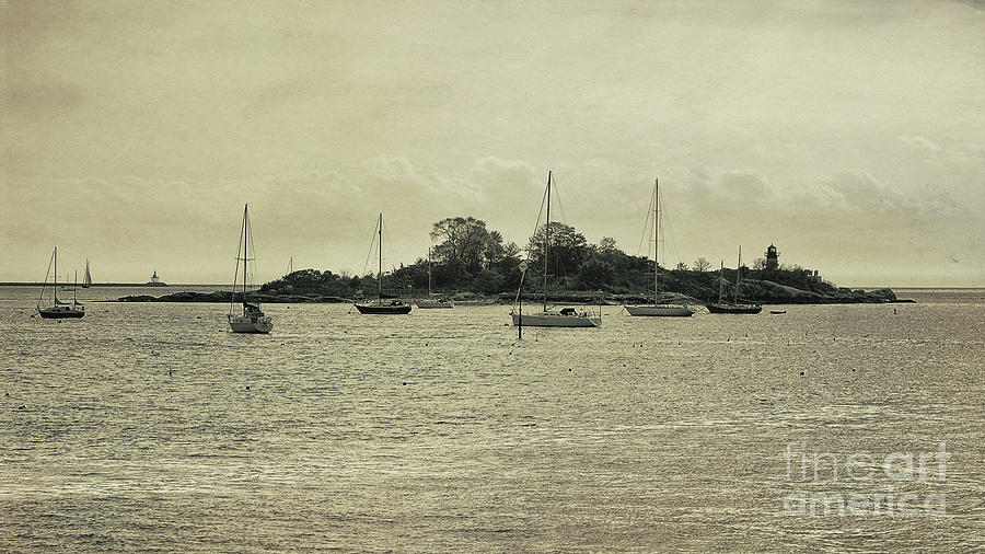 Transportation Photograph - Sailboats in Gloucester Harbor by Tom Gari Gallery-Three-Photography