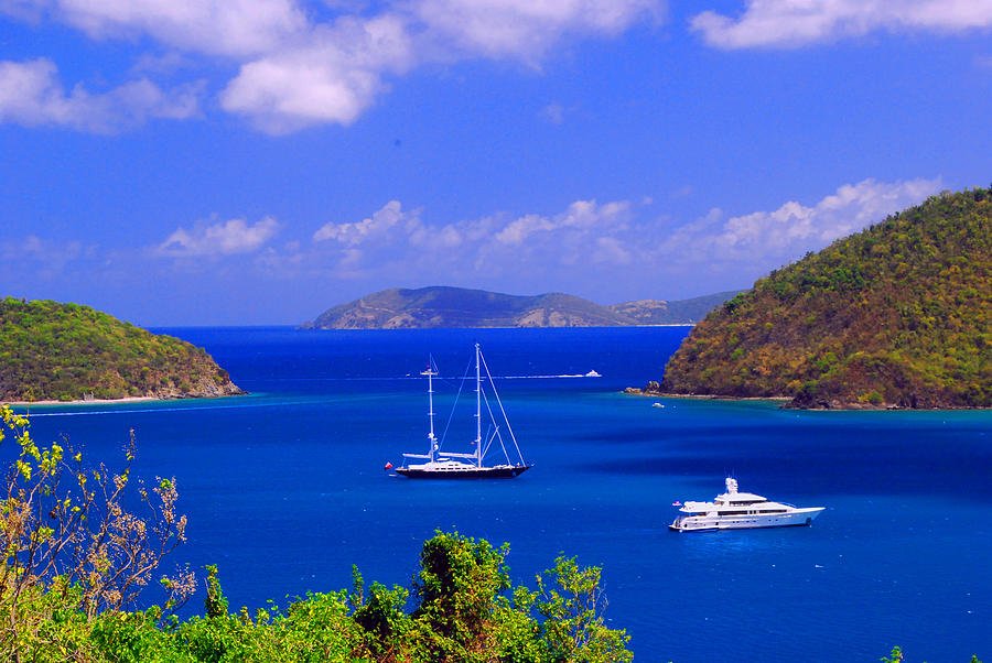 Mountain Photograph - Sailboats in St. Johns by Gary Wonning