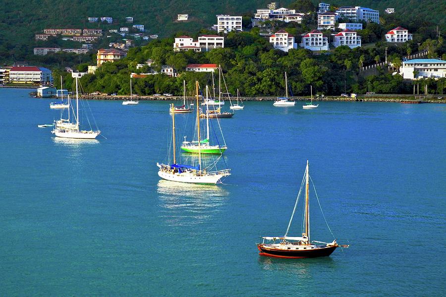 Sailboats in the Caribbean Photograph by Kirsten Giving